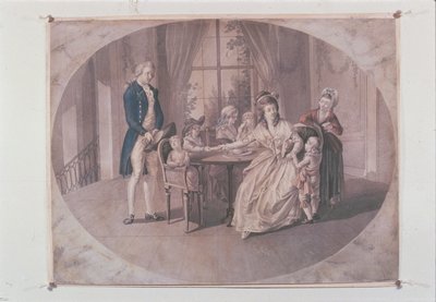 Illustrasjon fra 'The Sorrows of Young Werther' av Goethe (farge litho) av Johann Heinrich Ramberg