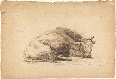 En okse som sover av Johann Heinrich Roos