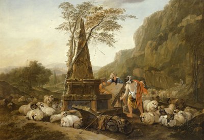 Møtet mellom Jakob og Rakel ved brønnen av Johann Heinrich Roos