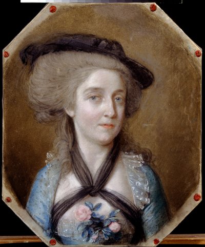 Portrett av Louis de Menard (Levis de Menars) (Portrett av Loewis av Menar). Verk av Johann Heinrich Schmidt (1749-1829), pastell på pergament av Johann Heinrich Schmidt