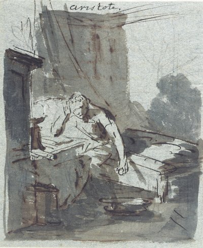 Aristoteles (grafitt, blekk og vask på papir) av Johann Heinrich Tischbein