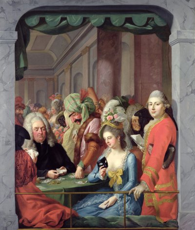 Maskerte personligheter ved Kassel-domstolen av Johann Heinrich Tischbein