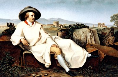 Goethe i Italia, postkort, ca. 1900 av Johann Heinrich Wilhelm (after) Tischbein