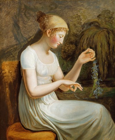 Jente med blomster av Johann Heinrich Wilhelm Tischbein