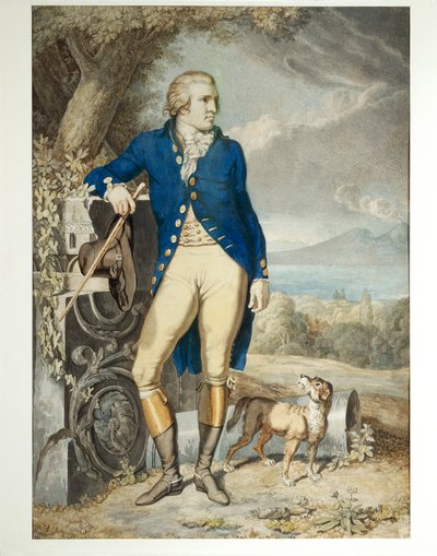 Portrett av Johann Wolfgang von Goethe på landet (akvarell på papir) av Johann Heinrich Wilhelm Tischbein