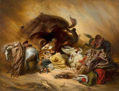 Samum i ørkenen, etter 1844. av Johann Hermann Kretzschmer