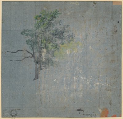 Trestudier (verso) av Johann Jacob Dorner
