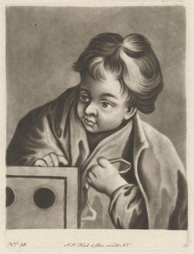 Gutt med boks av Johann Jacobus Haid