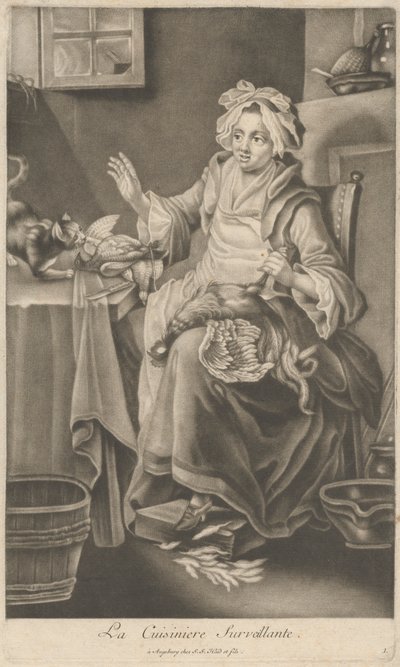 Den tilsynsførende kokken av Johann Jacobus Haid