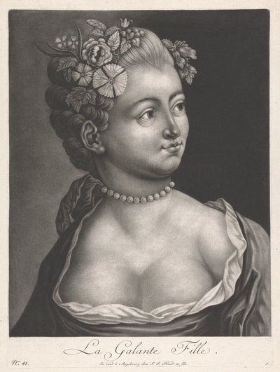 Den galante jenta av Johann Jacobus Haid