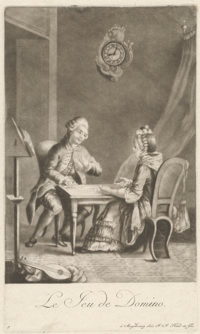 Domino-spillet av Johann Jacobus Haid