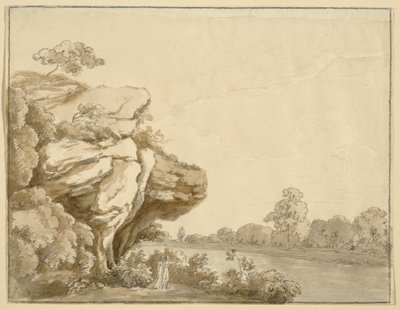 Herre og dame i et landskap av Johann Jakob Dorner der Jüngere
