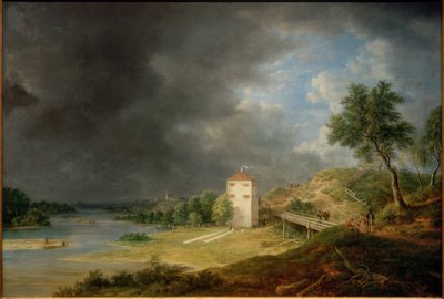 Isar-landskapet ved Brunnhaus Brunnthal av Johann Jakob Dorner der Jüngere