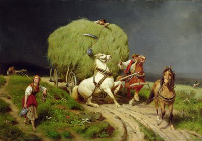 Høyvognen, 1874 av Johann Jakob Eduard Handwerk