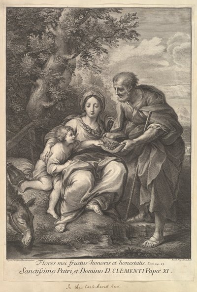 Jomfruen og Josef med den unge Jesus, 1710-40. av Johann Jakob Frey the Elder
