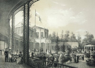 Jernbanestasjonen i Pavlovsk, 1840-1850. av Johann Jakob Meier