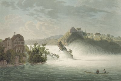 Rhinfallene, gravert av J. Hurlimann av Johann Jakob Wetzel