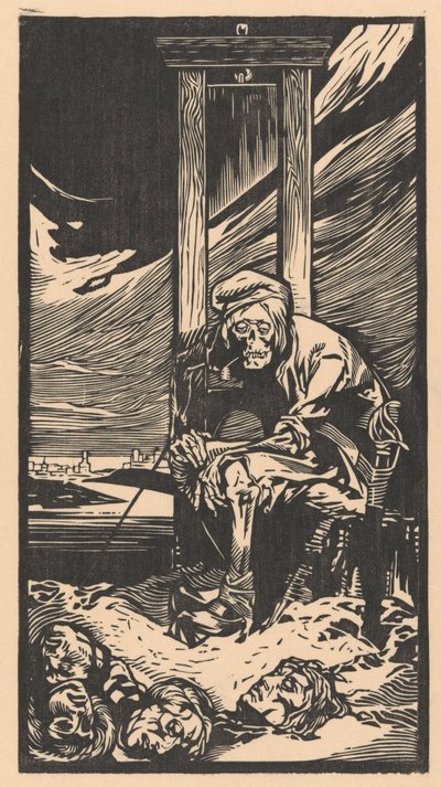 Døden av en giljotin (trykk) av Johann Joseph Aarts
