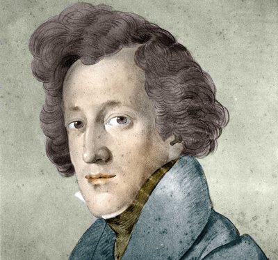 Portrett av Felix Mendelssohn Bartholdy (1809-1847), tysk komponist og dirigent. Illustrasjon fra tegningen av Johann Joseph Schmeller. av Johann Joseph Schmeller