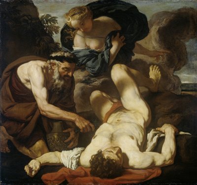 Selene og Endymion The Death of Orion, 1660-1670-tallet av Johann Karl Loth