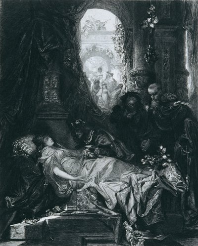 Den tilsynelatende døde Juliet Capulet av Johann Klaus