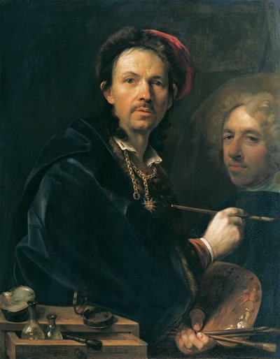 Selvportrett ved staffeliet av Johann Kupetzky