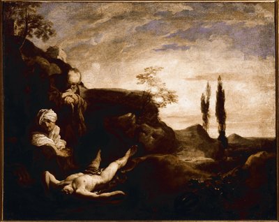 Abel gråter av foreldrene (olje på lerret, ca. 1630) av Johann Liss