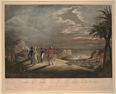 Napoleon Bonaparte på øya Saint Helena av Johann Lorenz Rugendas the Younger