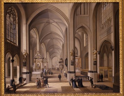 Interiør i en gotisk kirke, 1787 av Johann Ludwig Ernst Morgenstern