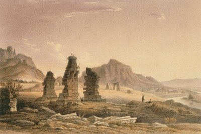 Omgivelsene til Sardes. Etsning av Bernatz et alii - Steinkopk J.F. Redaktør av Johann Martin Bernatz