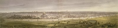 Jerusalem. Etsning av Bernatz og andre - Felsing, F. Stampatore av Johann Martin Bernatz