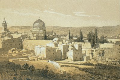 Jerusalem. Etsning av Bernatz et alii - Steinkopk J.F. Redaktør av Johann Martin Bernatz