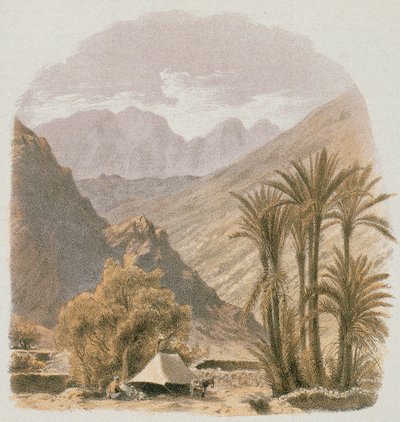Sinai. Etsning av Bernatz et al - Steinkopk J.F. Redaktør av Johann Martin Bernatz