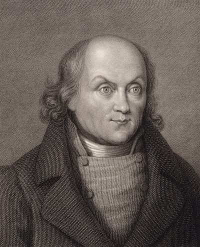 Portrett av Hans Georg Nägeli 1773-1836. av Johann Martin Esslinger