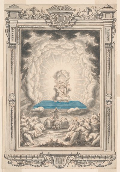 Study for God vises for Moses og hans følgesvenner, Plate 171, Physica Sacra av Johann Melchior Füssli