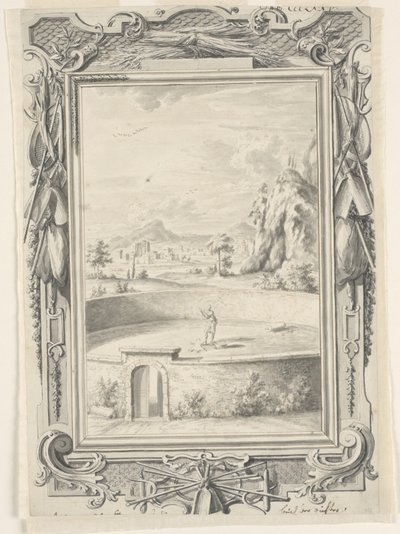 Studie for The Fleece of Gideon, Plate 375, Physica Sacra av Johann Melchior Füssli