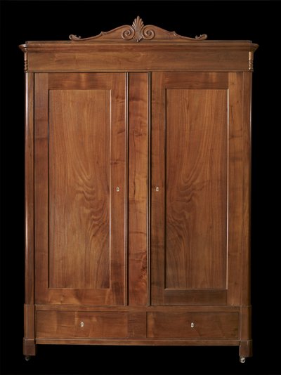 Garderobeskap, ca. 1846-1860 (svart valnøtt; furu) av Johann Michael (attr.to) Jahn