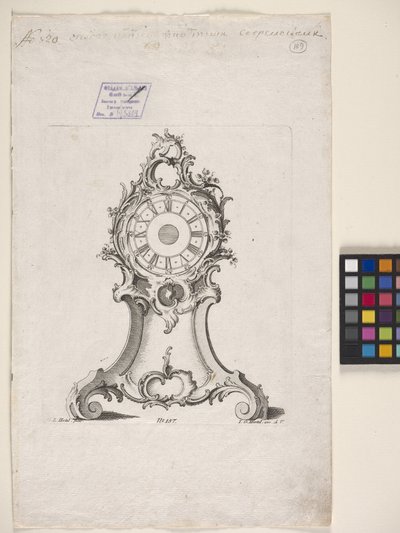 Klokke (gravering) av Johann Michael Hoppenhaupt
