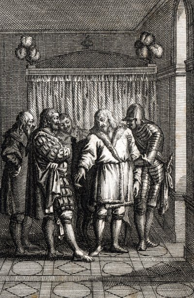 Keiser Rudolf I av Hapsburg bestemmer seg for sin siste tur til Speyer av Johann Michael Mettenleiter