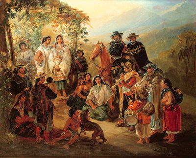 Regionale kostymer, 1850 av Johann Moritz Rugendas