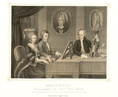 Familie Mozart av Johann Nepomuk Croce della