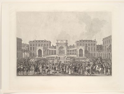 Investitur av kong William I i Brussel, 1815 av Johann Nepomuk Gibèle