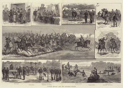 Østerriksk militærliv, de ungarske husarene av Johann Nepomuk Schonberg
