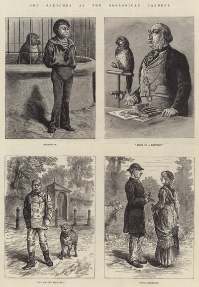 Odd Skisser ved Zoologisk hage av Johann Nepomuk Schonberg