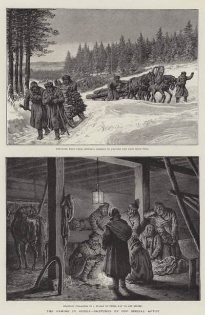 Hungersnøden i Russland av Johann Nepomuk Schonberg