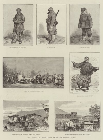 Reisen til prins Henry av Orleans gjennom Thibet av Johann Nepomuk Schonberg