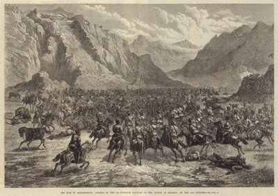 Krigen i Afghanistan, sjef for det andre Punjaub-kavaleriet i aksjonen ved Shahjui, 24. oktober av Johann Nepomuk Schonberg