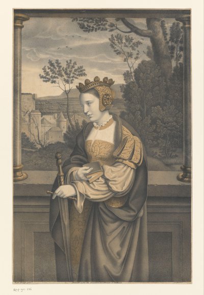Saint Catherine Verk fra samlingen til brødrene Boisserée (serietittel) Galerie des Frères Boisserée (serietittel) av Johann Nepomuk Strixner