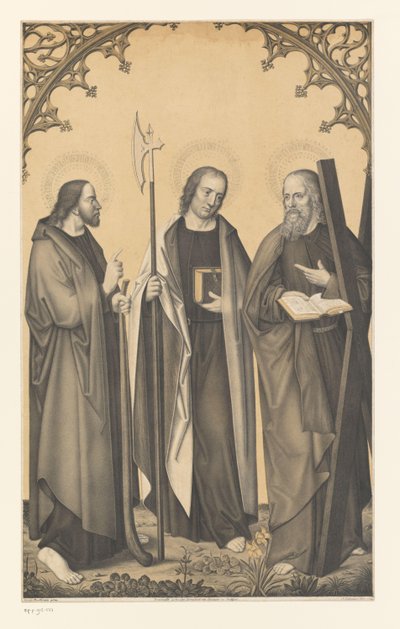 Den hellige Jakob den yngre, Matteus og Andreas Verk fra samlingen til brødrene Boisserée (serietittel) Galerie des Frères Boisserée (serietittel) av Johann Nepomuk Strixner