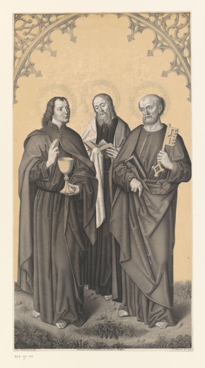 Johannes, Matteus og Peter Verk fra samlingen til brødrene Boisserée (serietittel) Galerie des Frères Boisserée (serietittel) av Johann Nepomuk Strixner